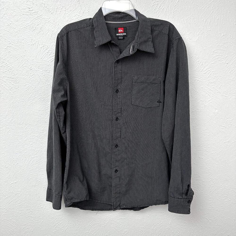 Quiksilver Striped Men's Long Sleeve Button Up Shirt